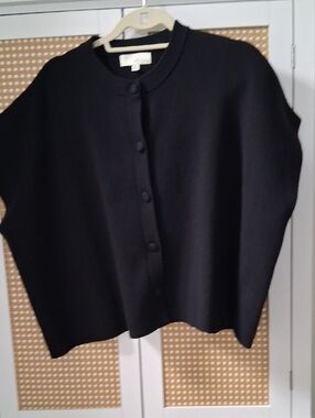 Pinch Black Button-Front Women's Sweater Vest